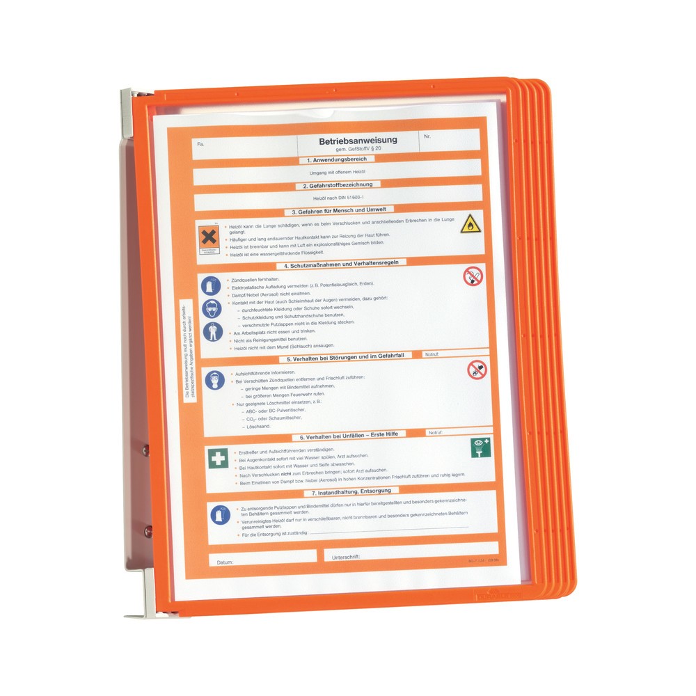 Číslo obrázka výrobku 4: Kompletná súprava nástenného držiaka Vario®, 5 prezentačných dosiek, červená