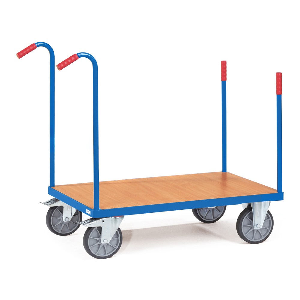Obrázok výrobku: plošinový vozík fetra® so stohmi, ložná plocha 700 x 1.000 mm, nosnosť 600 kg