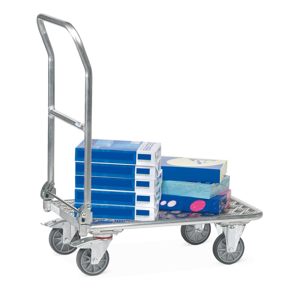 Číslo obrázka výrobku 4: Dopravný vozík fetra® vyrobený z hliníka, ložná plocha Š x H 450 x 720 mm